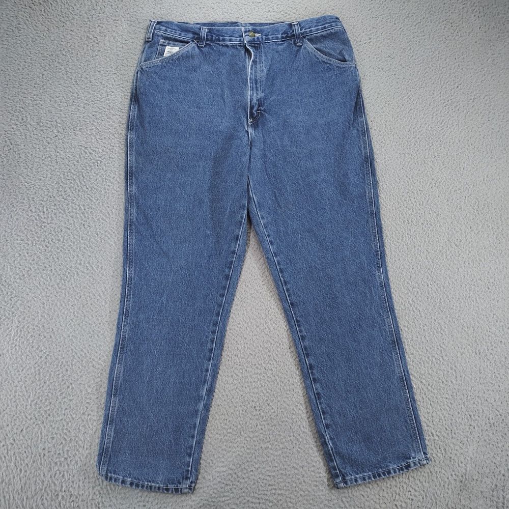 VINTAGE Pointer Brand Jeans Men 38x30 Blue Dark Wash Work Denim Pants USA Made